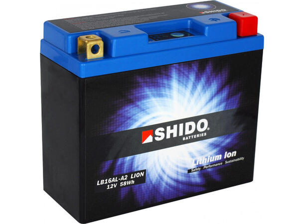 Shido LB16AL-A2 Lithium Batteri 12V, 5Ah, 60Wh, 150x65x144 